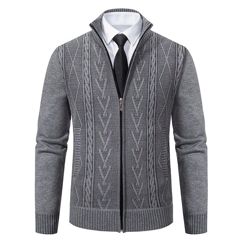 Cable Knit Zip Cardigan