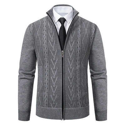 Cable Knit Zip Cardigan