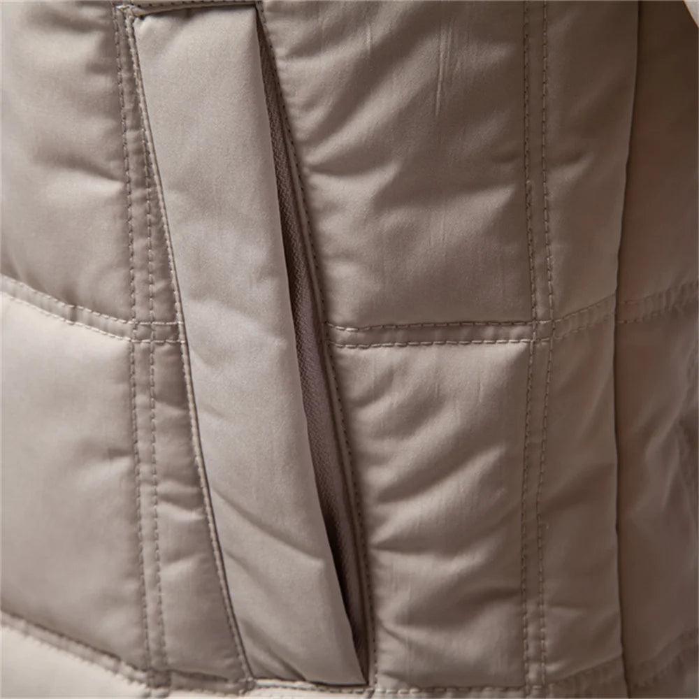 Snap Closure Quilted Jacket