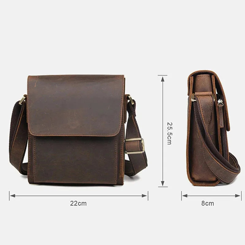 Structured Leather Shoulder Bag