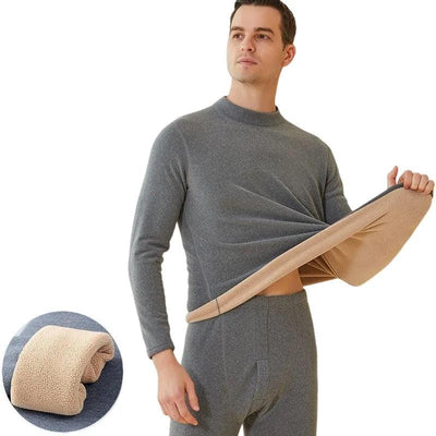 Fleece-Lined Thermal Underwear Set